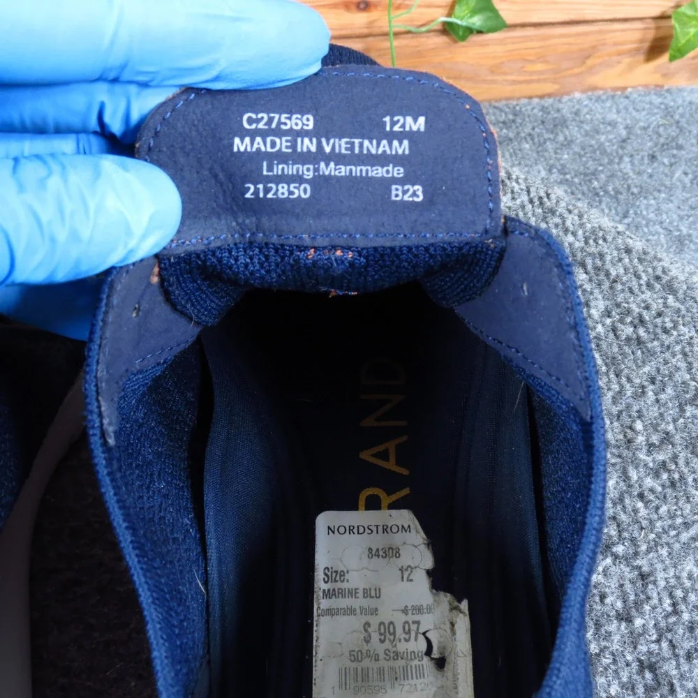 Cole Haan 2.ZERØGRAND Stitchlite Mens Oxford‎ 12 Professional Marine Blue Knit
